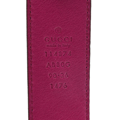 Gucci Patent Interlocking G Belt 90 36 Pink 3 of 5