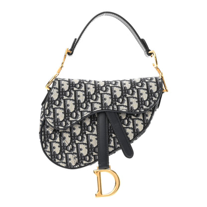 Christian Dior Oblique Mini Saddle Bag Blue 1 of 9