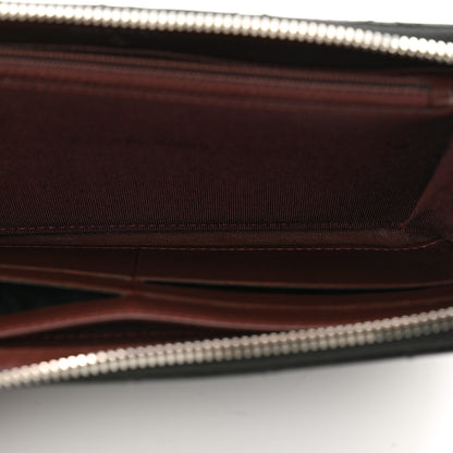 Chanel Lambskin Quilted Large Gusset Zip Around Wallet Black 6 of 11