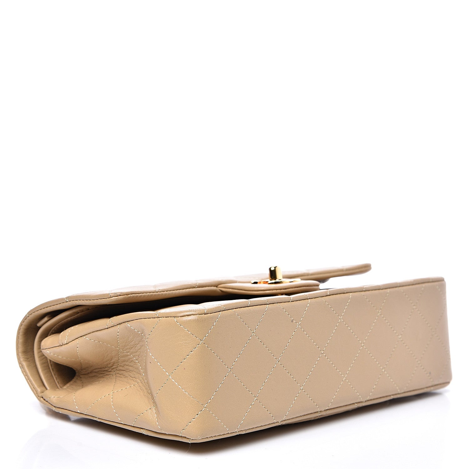 Chanel Lambskin Quilted Small Double Flap Beige 3 of 20