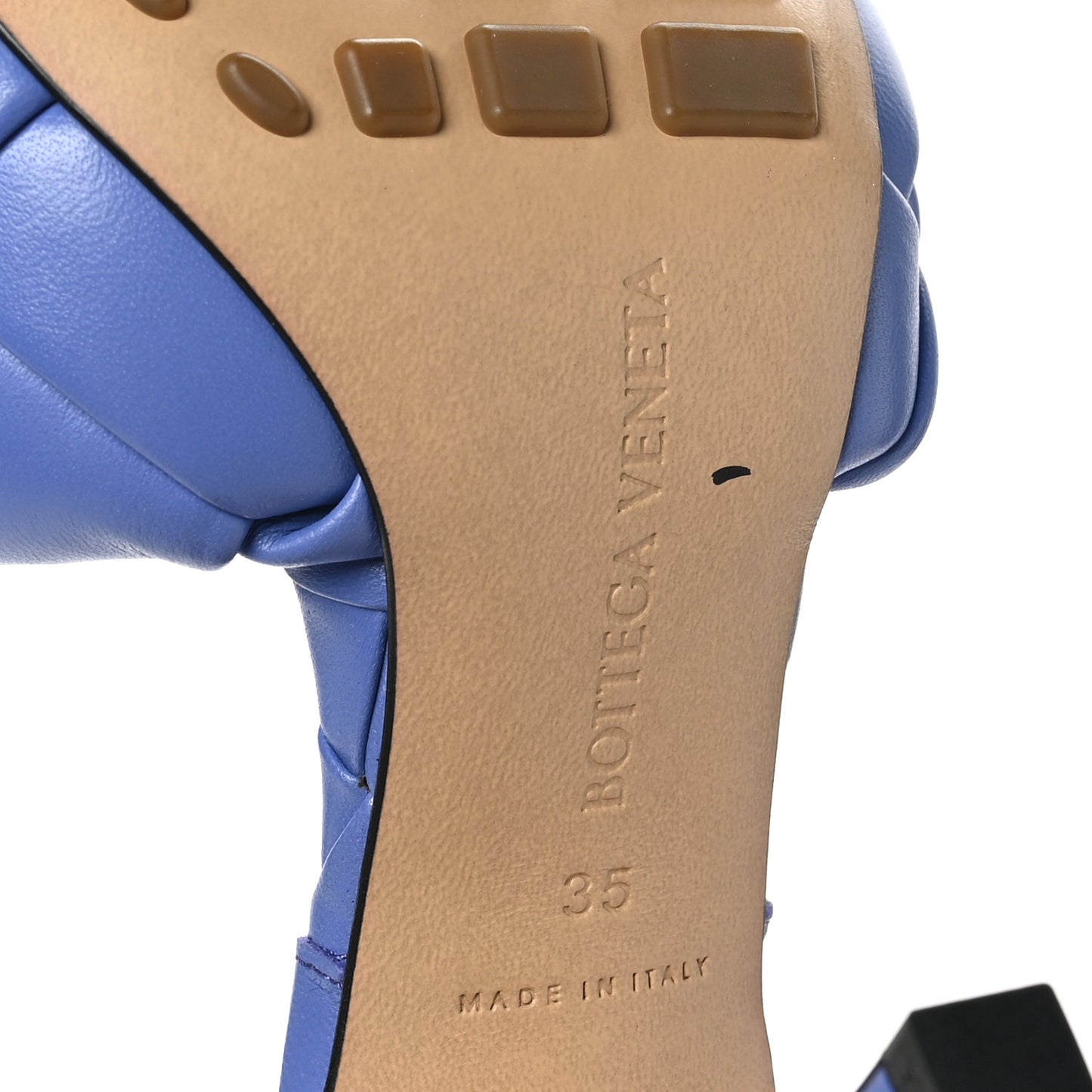 Nappa Maxi Intrecciato Lido 90mm Mule Sandals 35 Indigo