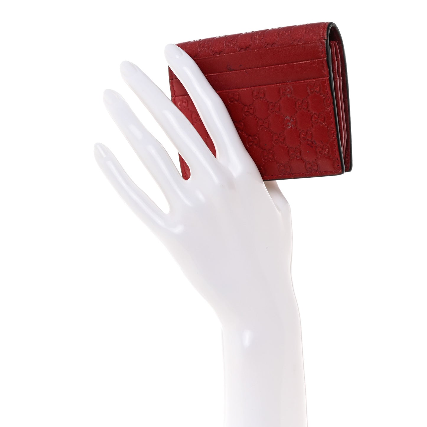 Guccissima Card Case Wallet Red