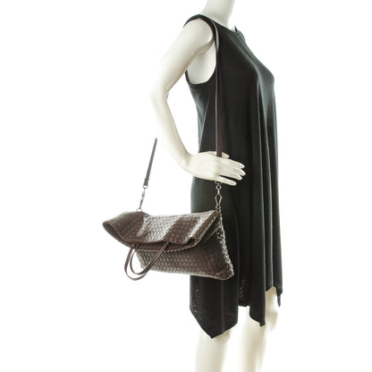 Bottega Veneta Nappa Intrecciato Fold Over Tote Ebano 2 of 8