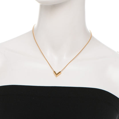 Louis Vuitton Essential V Necklace Gold 2 of 6