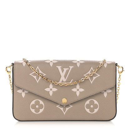 Louis Vuitton Empreinte Monogram Giant Felicie Pochette Tourterelle Creme 3 of 13