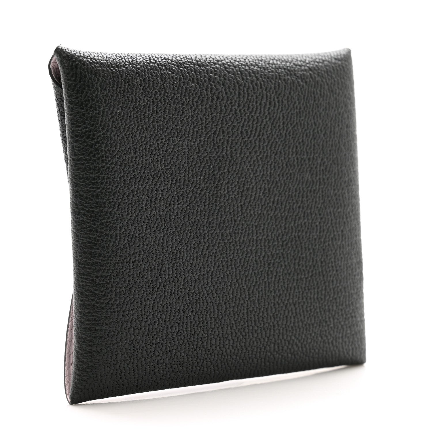 Hermes Chevre Mysore Bastia Verso Coin Purse Black Mauve Pale 3 of 8
