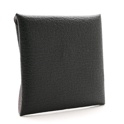 Hermes Chevre Mysore Bastia Verso Coin Purse Black Mauve Pale 3 of 8