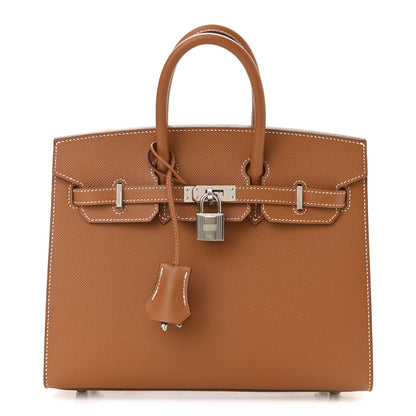 Hermes Madame Calfskin Birkin Sellier 25 Gold 1 of 11