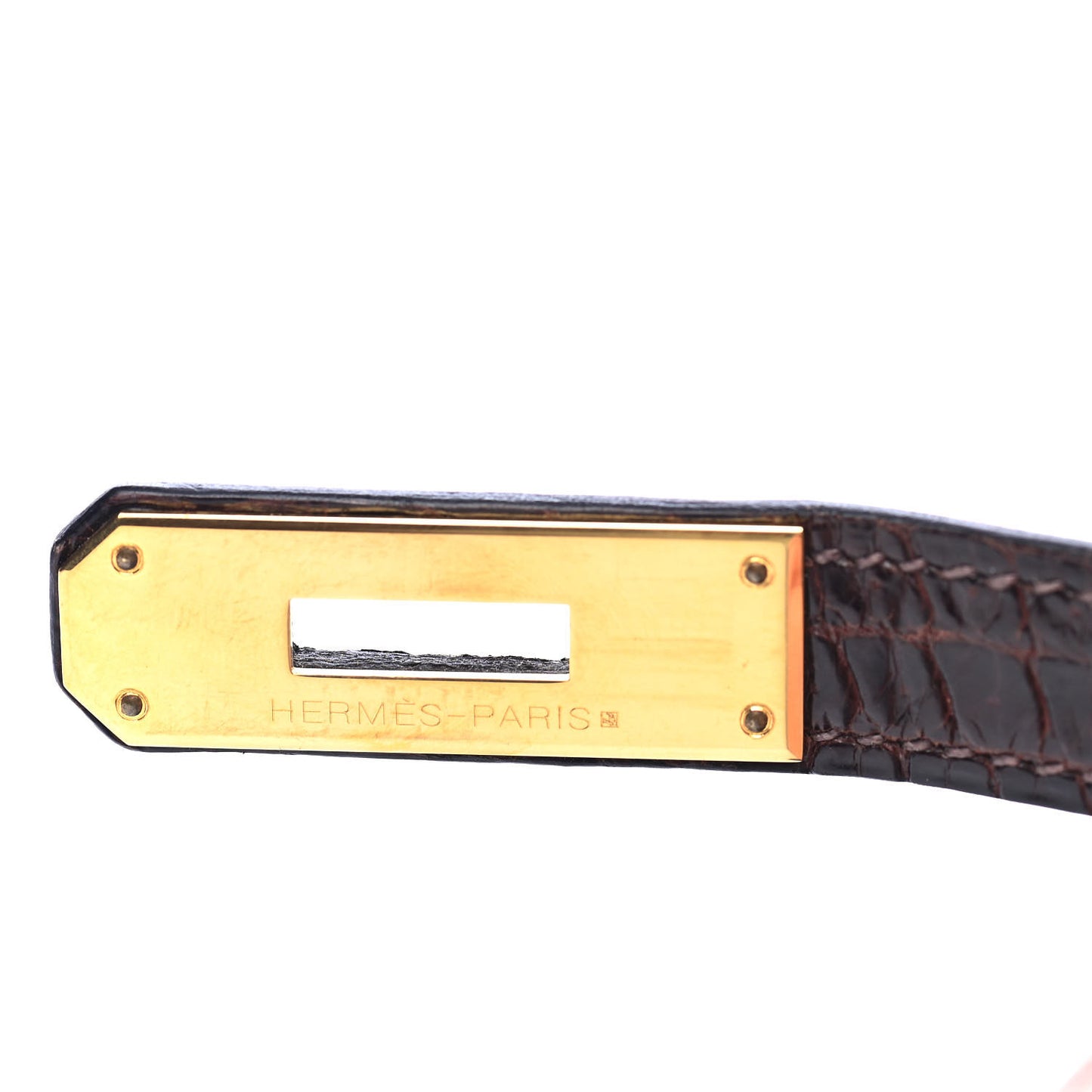 Shiny Porosus Crocodile Birkin 35 Cocoan