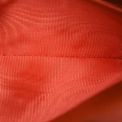 Prada Tessuto Impuntu Triangle Continental Flap Wallet Orange 7 of 19