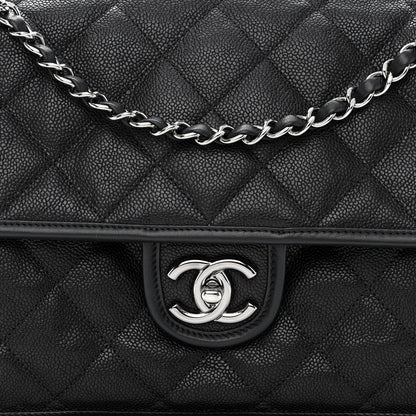 Chanel Caviar Quilted Large French Riviera Flap Black 8 of 10