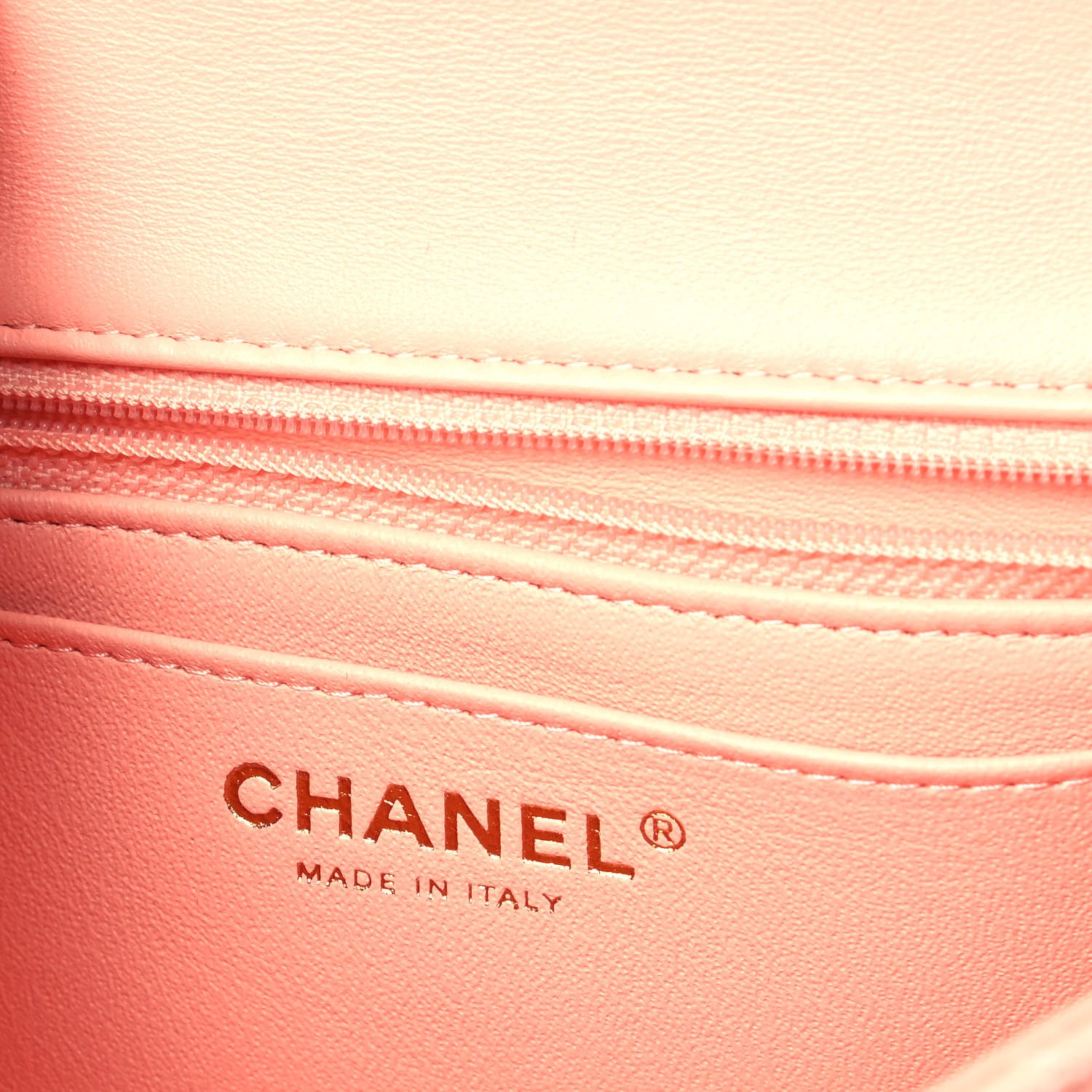 Chanel Lambskin Quilted Mini Rectangular Flap Light Orange 5 of 9