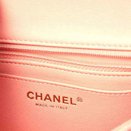Chanel Lambskin Quilted Mini Rectangular Flap Light Orange 5 of 9