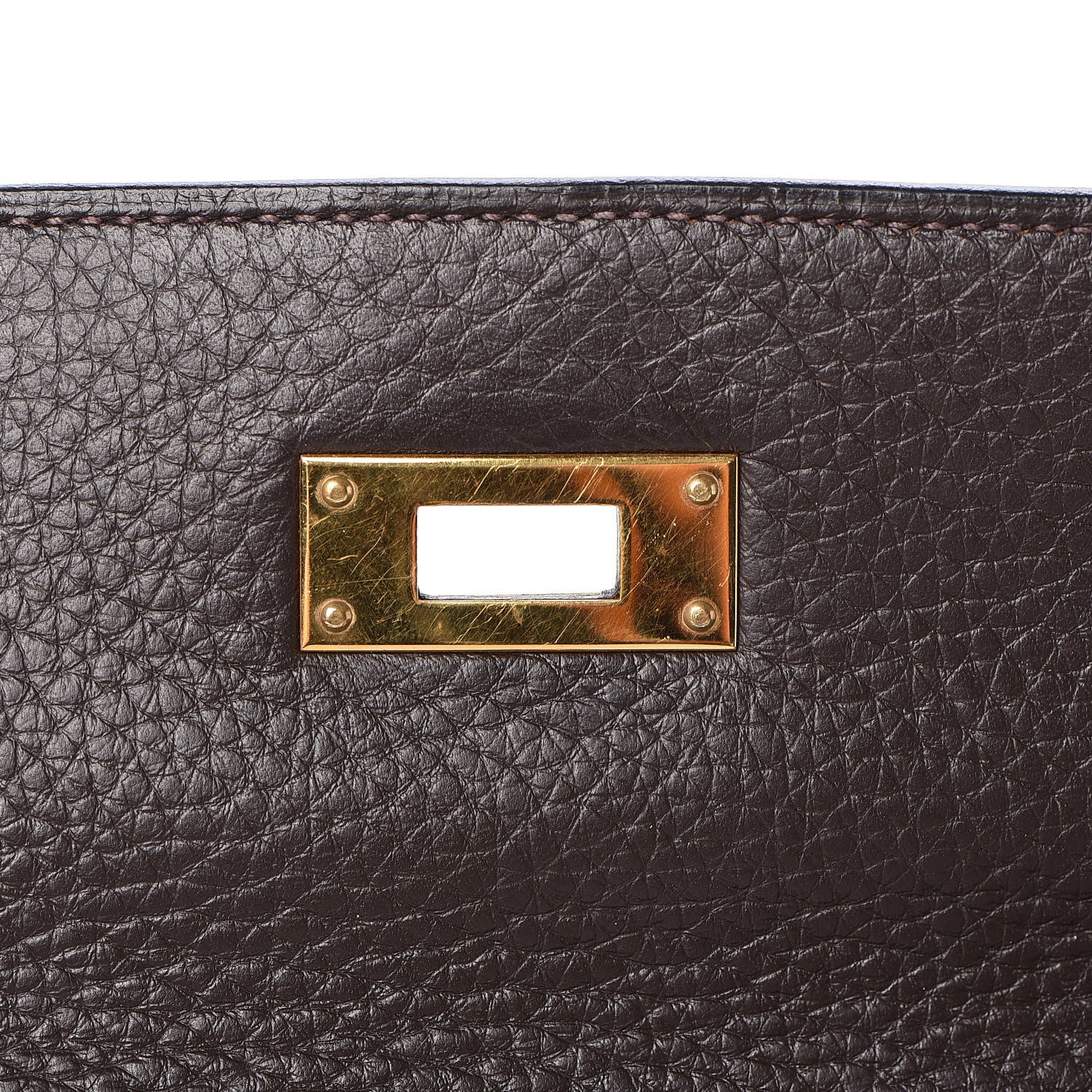 Hermes Taurillon Clemence Kelly Retourne 35 Chocolate 25 of 38