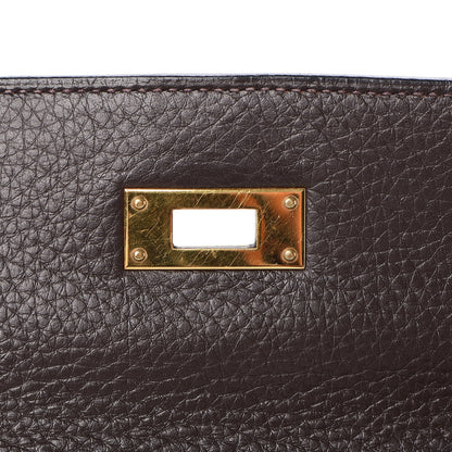 Hermes Taurillon Clemence Kelly Retourne 35 Chocolate 25 of 38