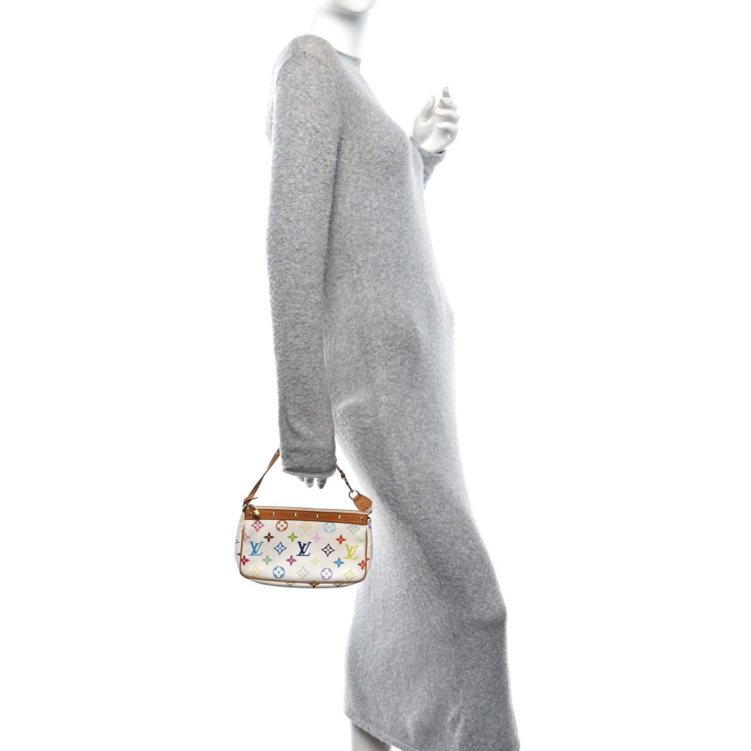 Louis Vuitton Monogram Multicolor Pochette Accessories White 2 of 9