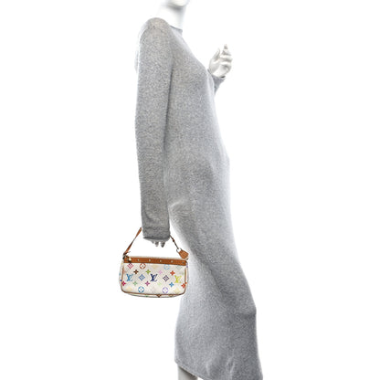 Louis Vuitton Monogram Multicolor Pochette Accessories White 2 of 9