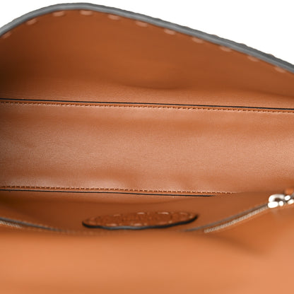 Fendi Cuoio Roma Sellerissima Nappa Sintetica Tape Stitch Baguette Brandy 5 of 11