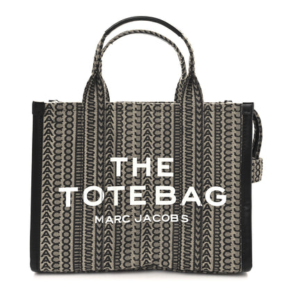 Marc Jacobs Cotton Jacquard Monogram Medium The Traveler Tote Bag Beige Multicolor 1 of 9