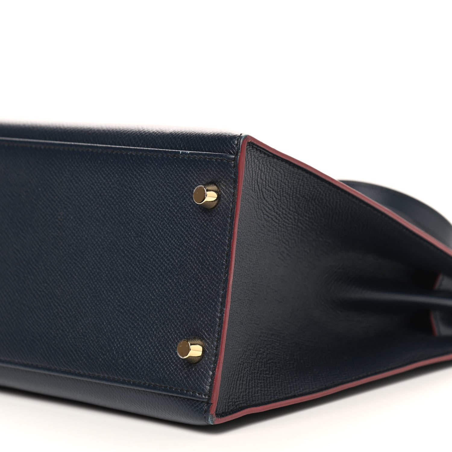 Hermes Epsom Contour Kelly Sellier 32 Bleu Indigo Rouge H 13 of 15