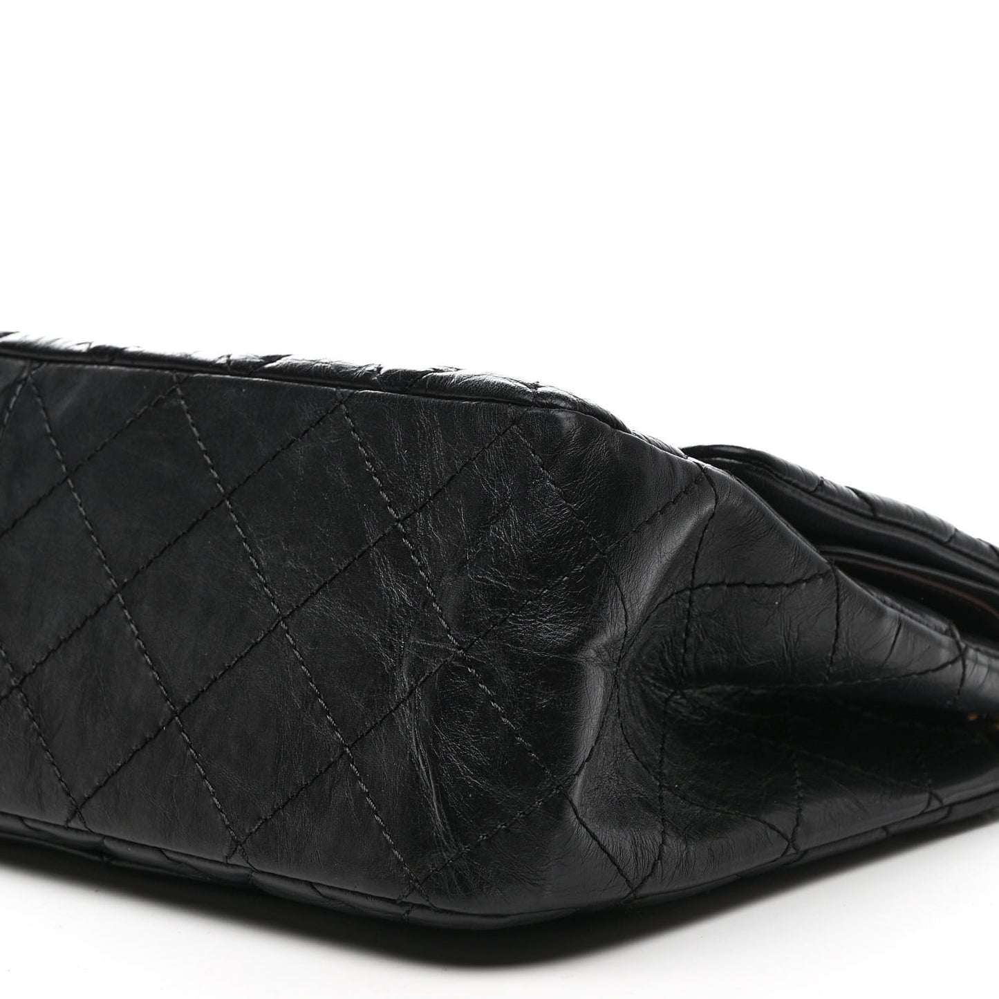 Aged Calfskin Quilted 2.55 Reissue 227 Flap Black