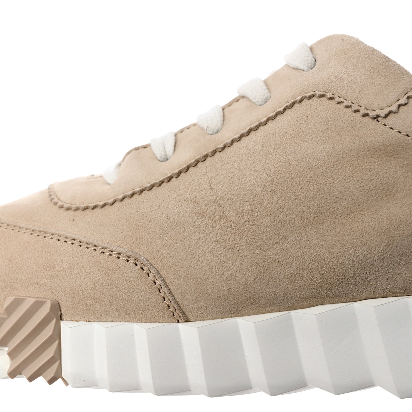 Goatskin Suede Goatskin Bouncing Sneakers 36 White Gomme