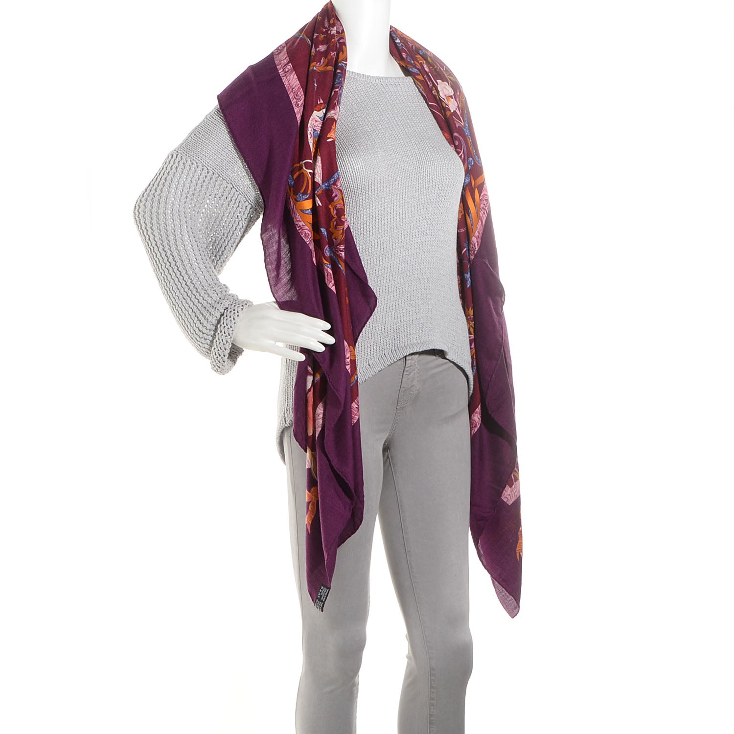Hermes Cashmere Silk Pierres d'Orient et d'Occident Shawl 140 2 of 7