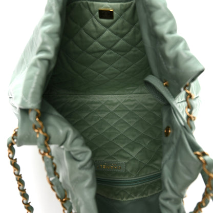 Chanel Shiny Calfskin Quilted Chanel 22 Light Green 6 of 11