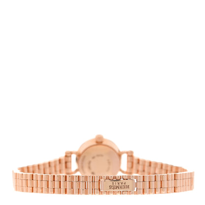 Hermes 18K Rose Gold Diamond Bezel 16mm Faubourg Quartz Watch 3 of 6
