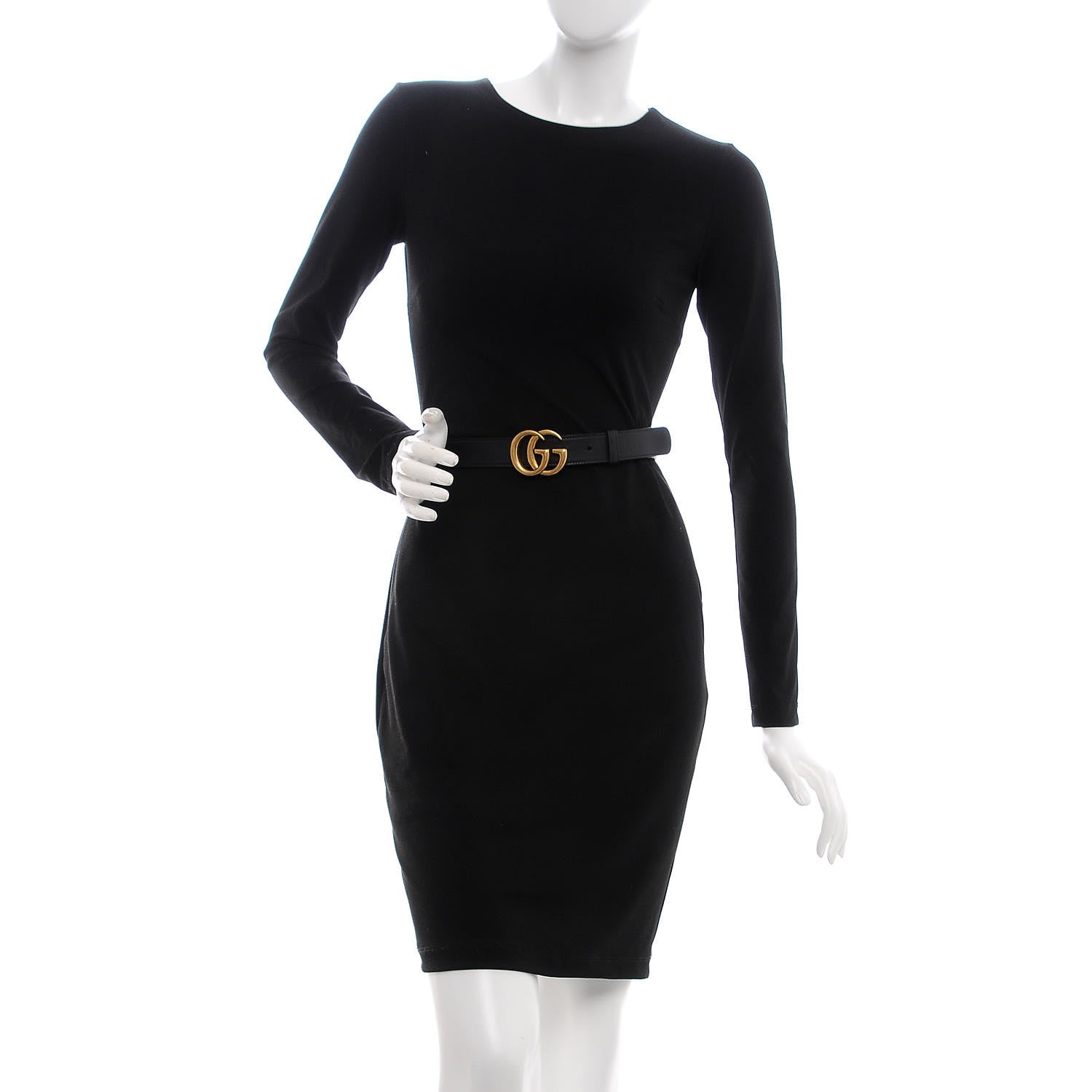 Gucci Moon Calfskin Double G 30mm Belt 105 42 Black 2 of 7