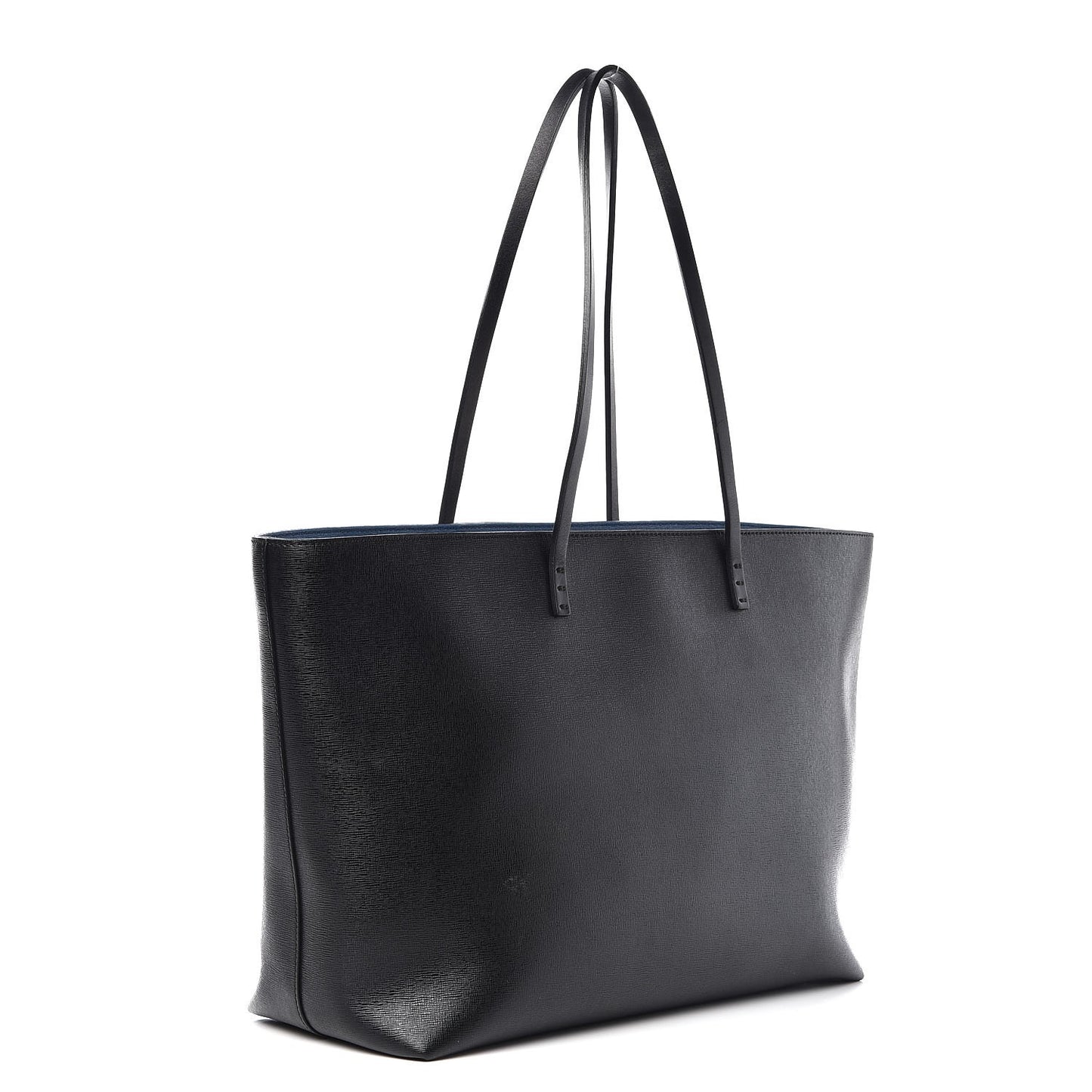 Vitello Elite Cuoio Monster Buggies Medium Roll Tote Black Multicolor Blue Cobalto