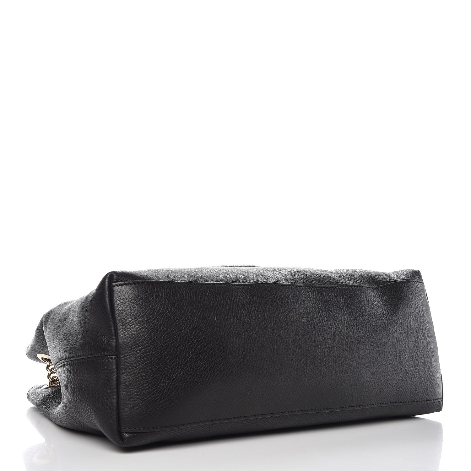 Gucci Pebbled Calfskin Medium Soho Chain Shoulder Bag Black 4 of 13