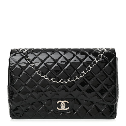Chanel Patent Quilted Maxi Double Flap Black 1 of 12