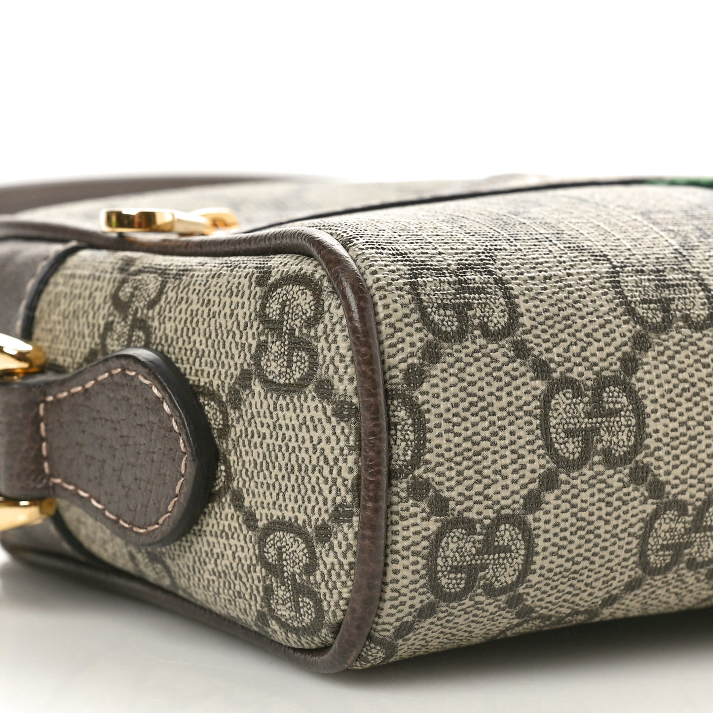 GG Supreme Monogram Web Mini Ophidia Shoulder Bag Brown
