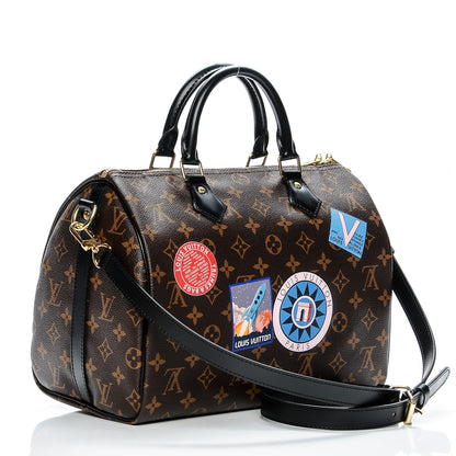 Louis Vuitton Monogram My World Tour Speedy Bandouliere 30 Black 3 of 7