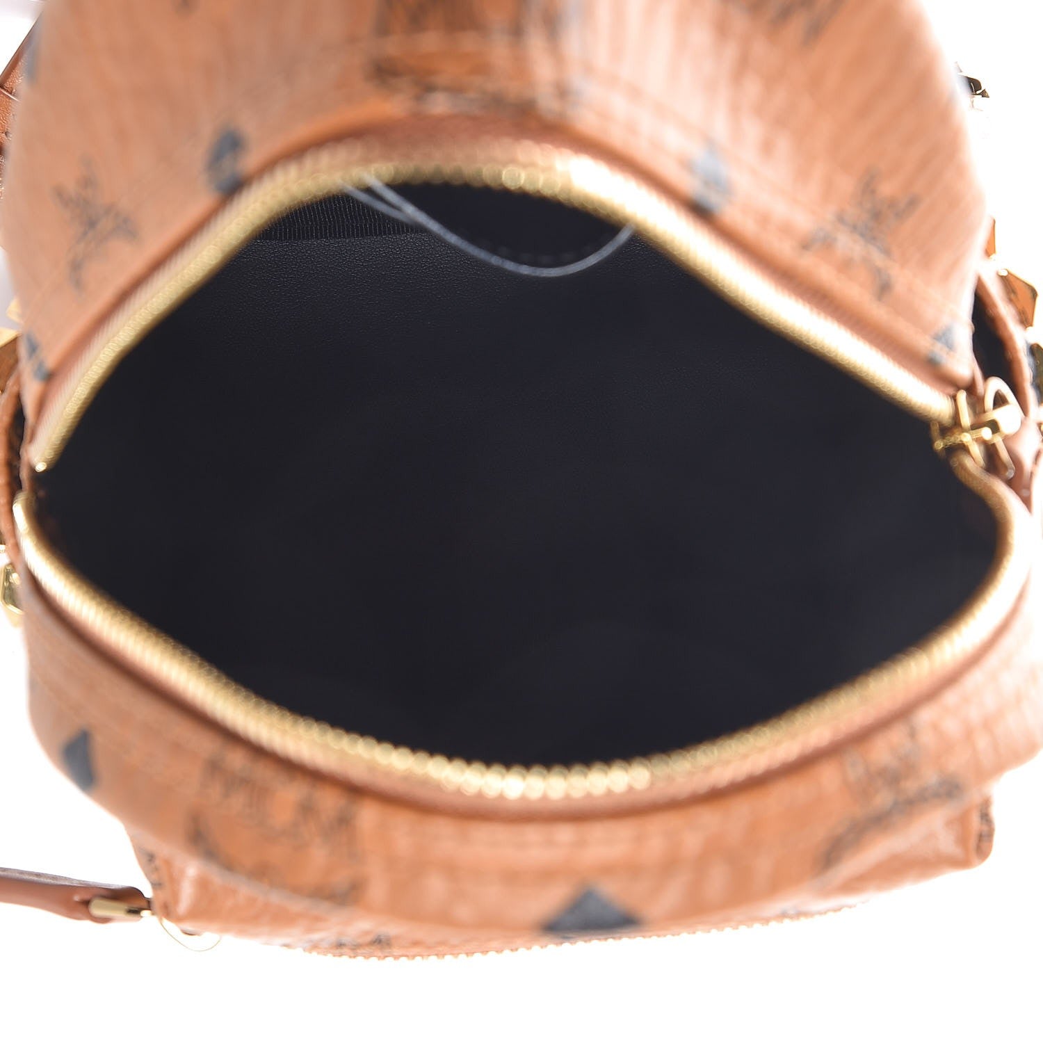 MCM Visetos Side Stud X-Mini Stark Backpack Cognac 5 of 10