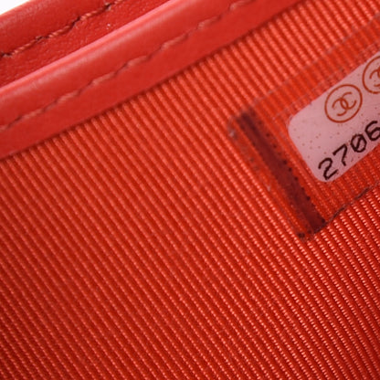Chanel Caviar Quilted Compact Flap Wallet Red 7 of 12