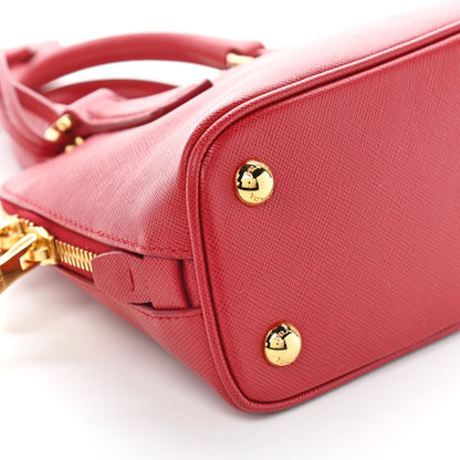 Prada Saffiano Lux Mini Promenade Tote Fuoco 8 of 10