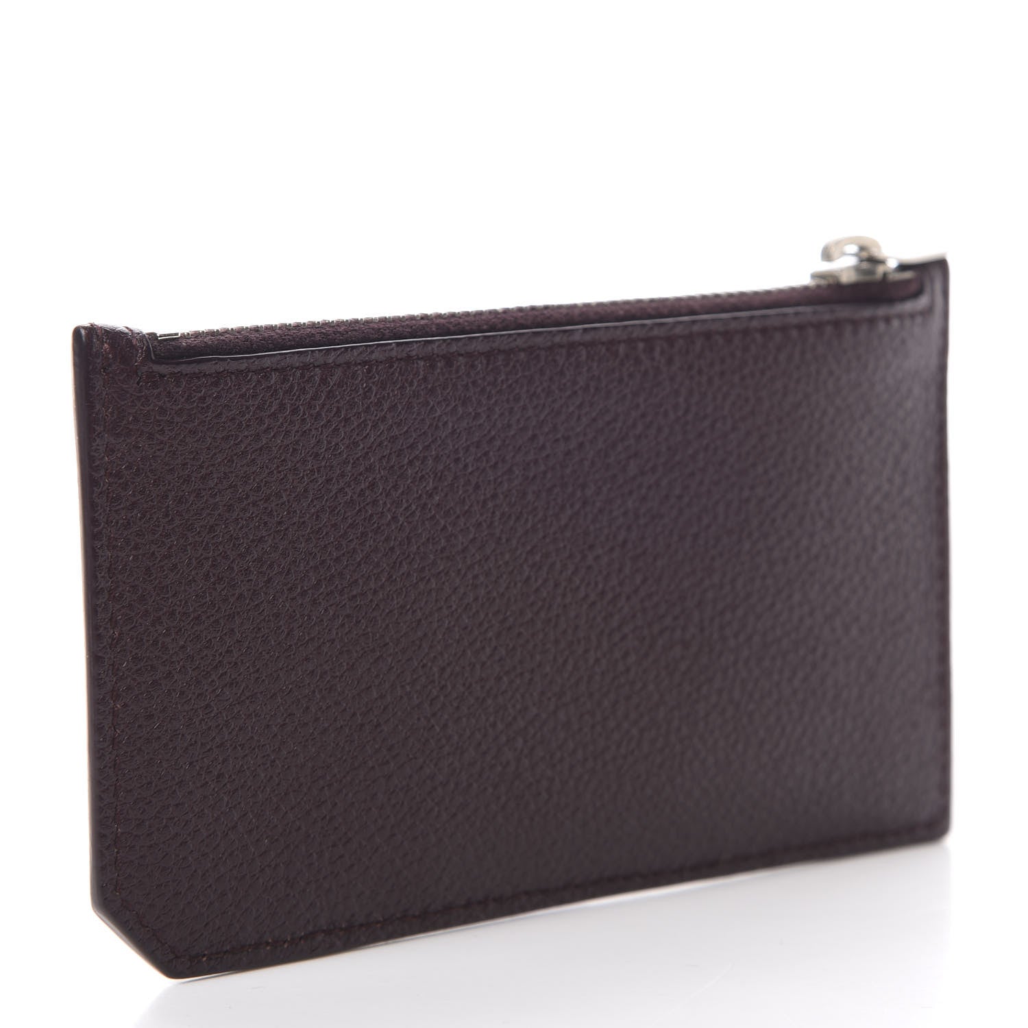 Saint Laurent Grained Calfskin 5 Fragments Zip Pouch Card Holder Bordeaux 3 of 7