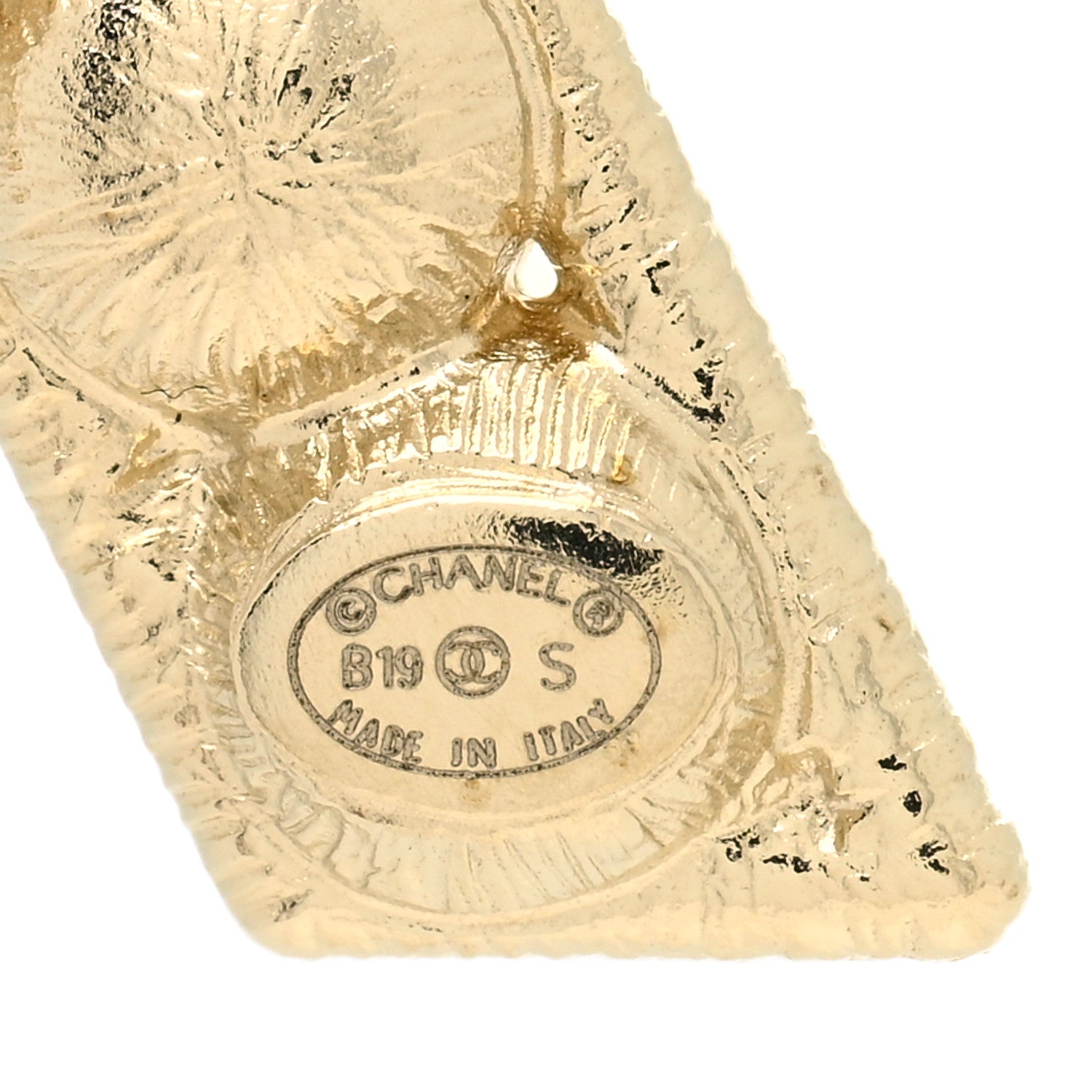 Chanel Crystal Cha-Nel Logo Brooch Set Gold 3 of 3