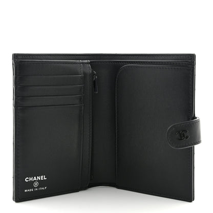 Chanel Grained Calfskin Quilted passport Holder Wallet So Black 5 of 9