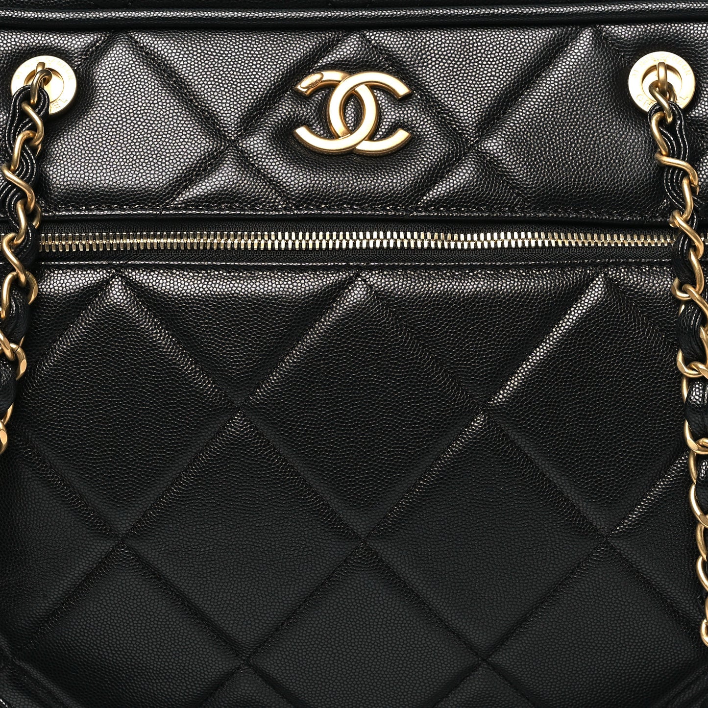Shiny Grained Calfskin Quilted Large Travel Bowling Bag Black