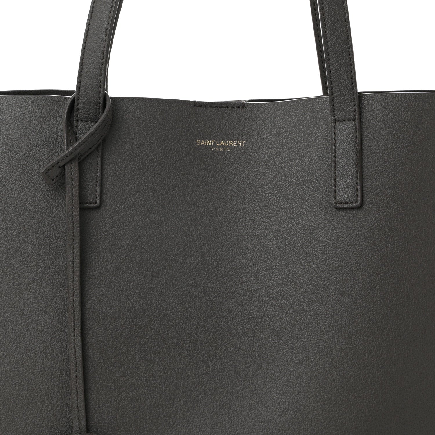 Saint Laurent Calfskin Large Shopping Tote Kaki Militaire 8 of 12