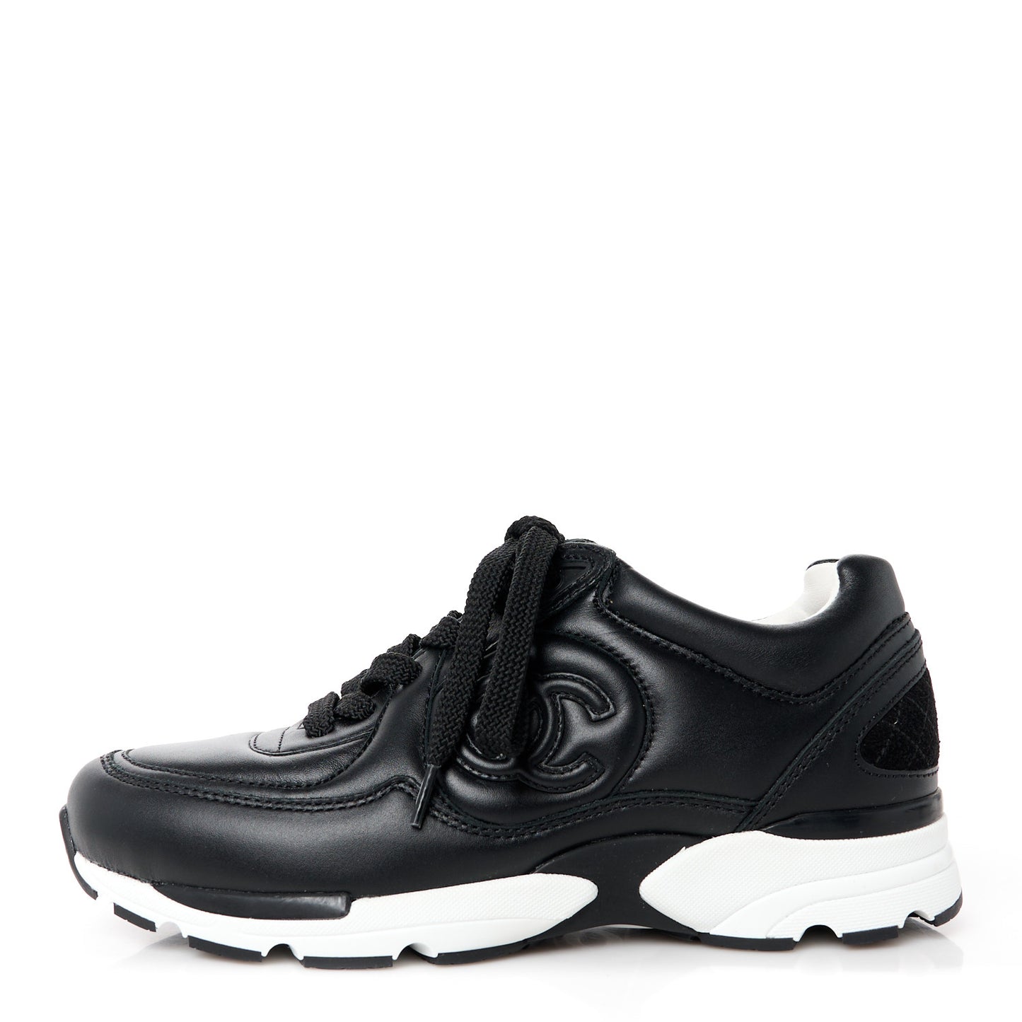 Calfskin CC Sneakers 35 Black