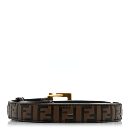 Fendi Vitello Century Bi-Color FF 1974 Embossed 2CM Belt 75 30 Maya Black 2 of 7