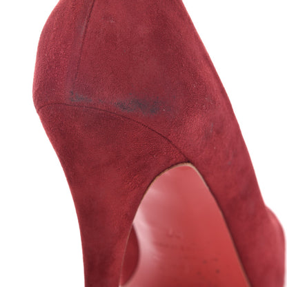 Christian Louboutin Suede Declic 120 Pumps 37 Dark Red 10 of 13