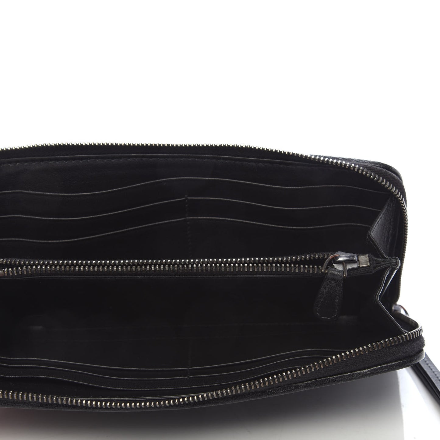 Nappa Intrecciato Zip Around Wallet Black