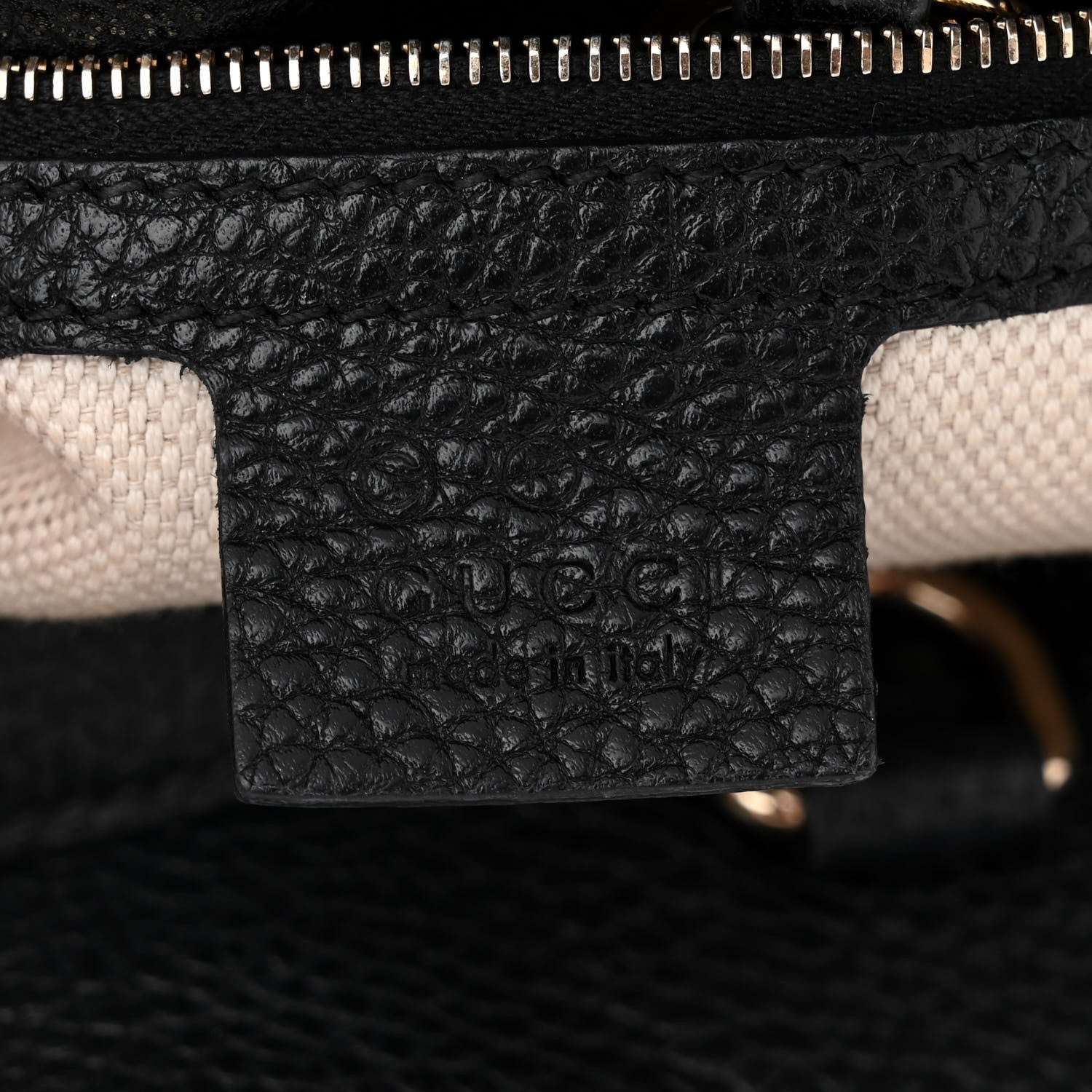 Gucci Pebbled Calfskin Medium Soho Chain Shoulder Bag Black 6 of 11