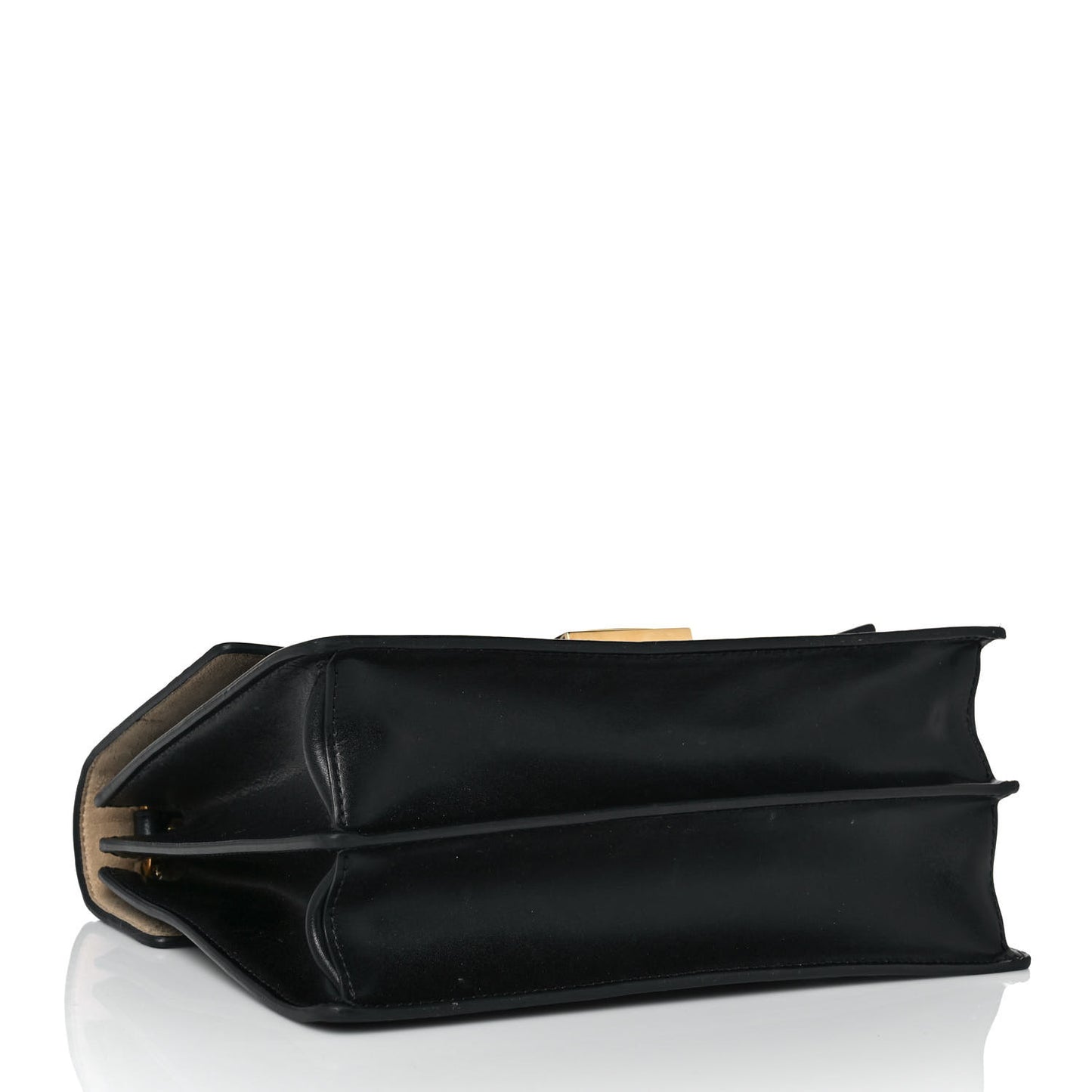 Vitello Liberty Bi-Color FF 1974 Embossed Kan U Shoulder Bag Black Maya
