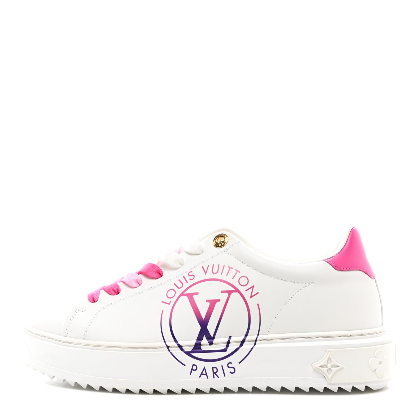 Monogram Time Out Sneakers 40 White Pink
